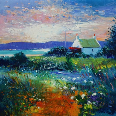 A summerlight over Isle of Gigha 30x30